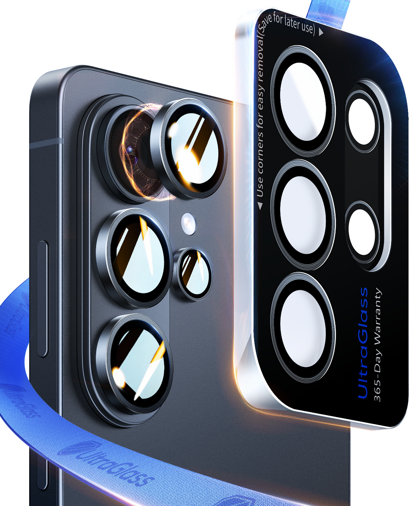 UltraGlass Samsung Galaxy S26 Ultra Camera Lens Protector ，Titanium Black