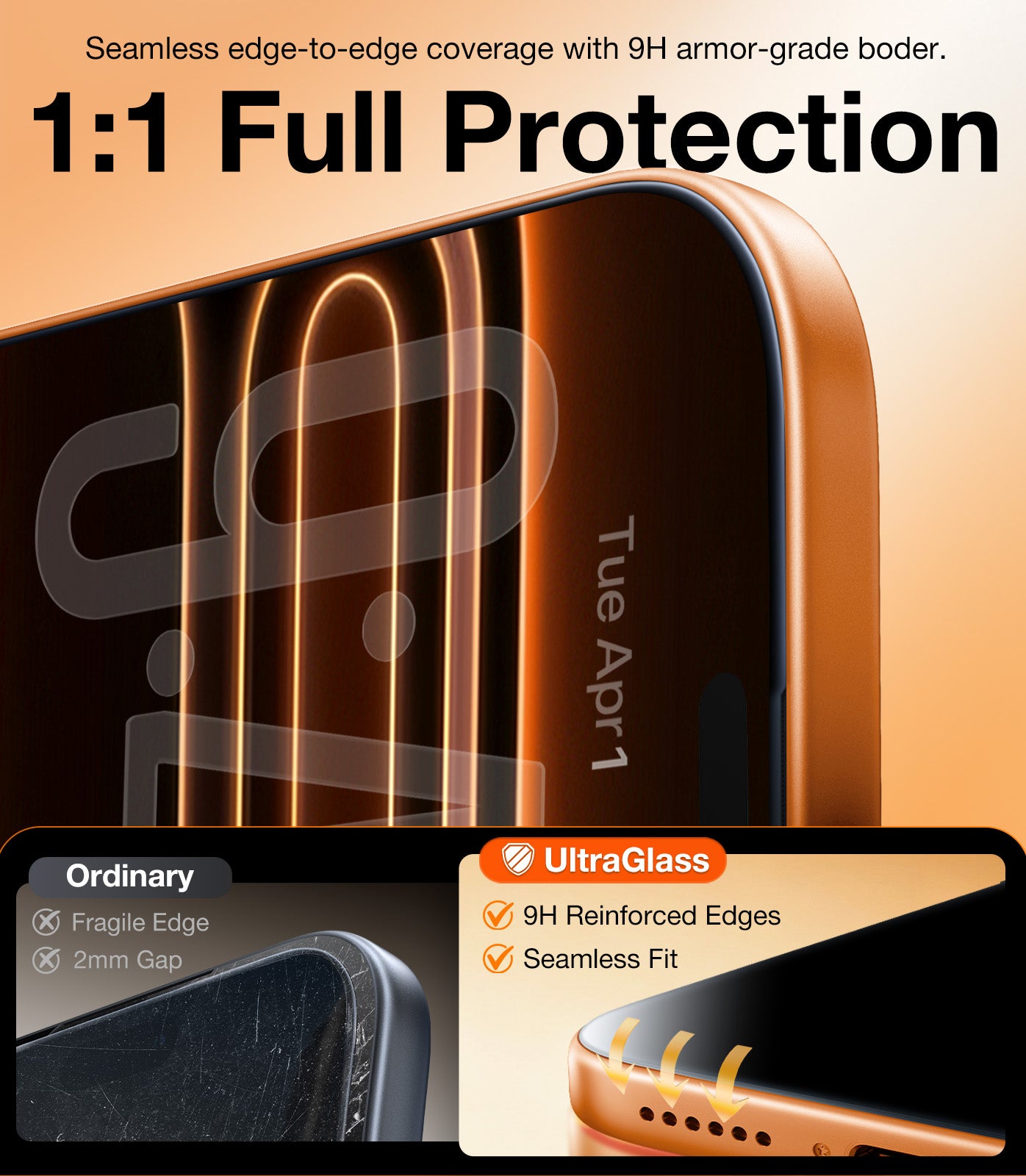 UltraGlass iPhone 17 Privacy Screen Protector, 2 Pack