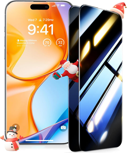 UltraGlass Ultra 9H+ Glass for iPhone 16 Pro Max Privacy Screen Protector [No.1 Military Grade Shatterproof & 100% Anti Spy] Glass Privacy Screen iPhone 16 Pro Max Tempered [Longest Durable]，2 Pack