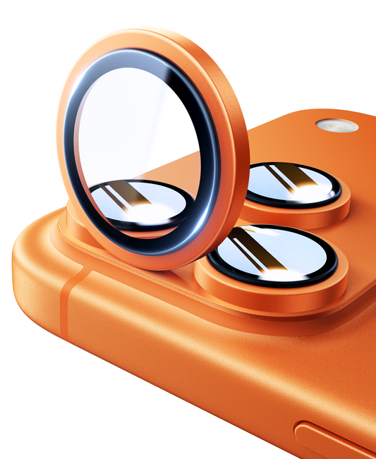 UltraGlass iPhone 17 Pro Max, 17 Pro Camera Lens Protector , Cosmic Orange