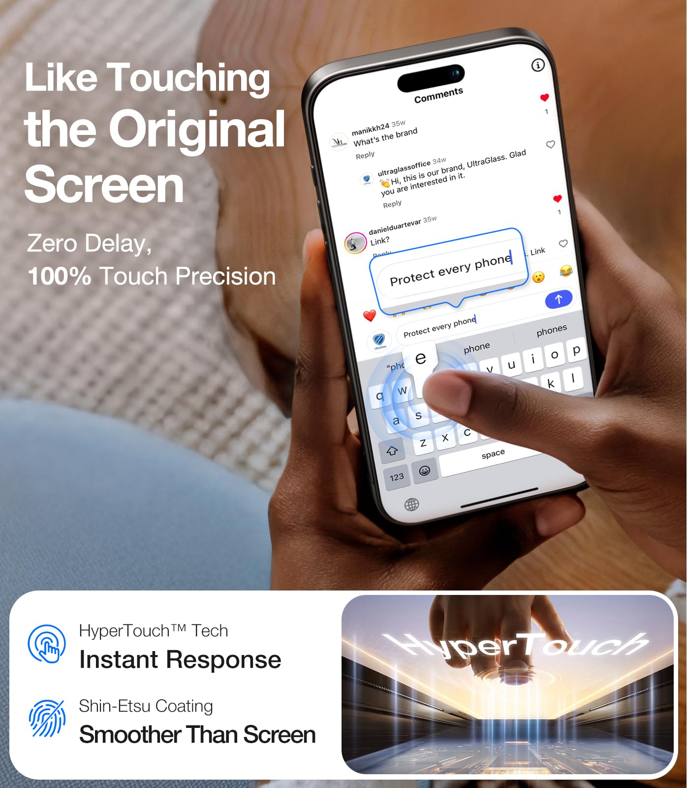 UltraGlass iPhone 17 Screen Protector, 2 Pack